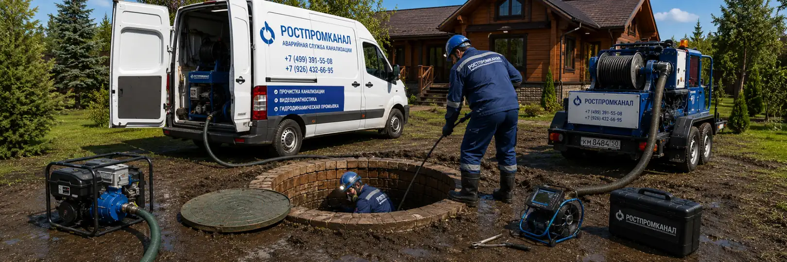 Восстановление выгребной ямы с погружением в Москве